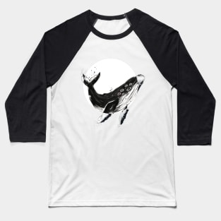 Flying whale Baseball T-Shirt